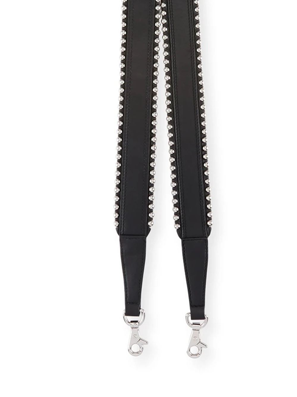 BNWT Alexander Wang Black Studded Leather Bag Strap with Silver Hardware